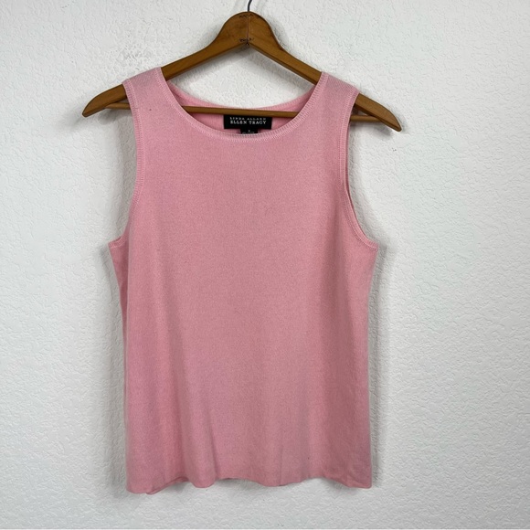 Linda Allard X Ellen Tracy Pink Knit Sweater Shell - Picture 1 of 6